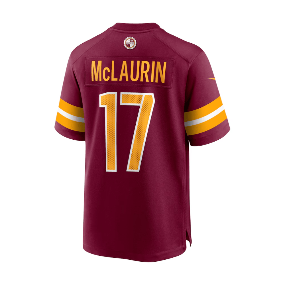 Terry McLaurin 17 Washington Commanders 2025 Pro Bowl Patch Game Jersey – Burgundy JS7679