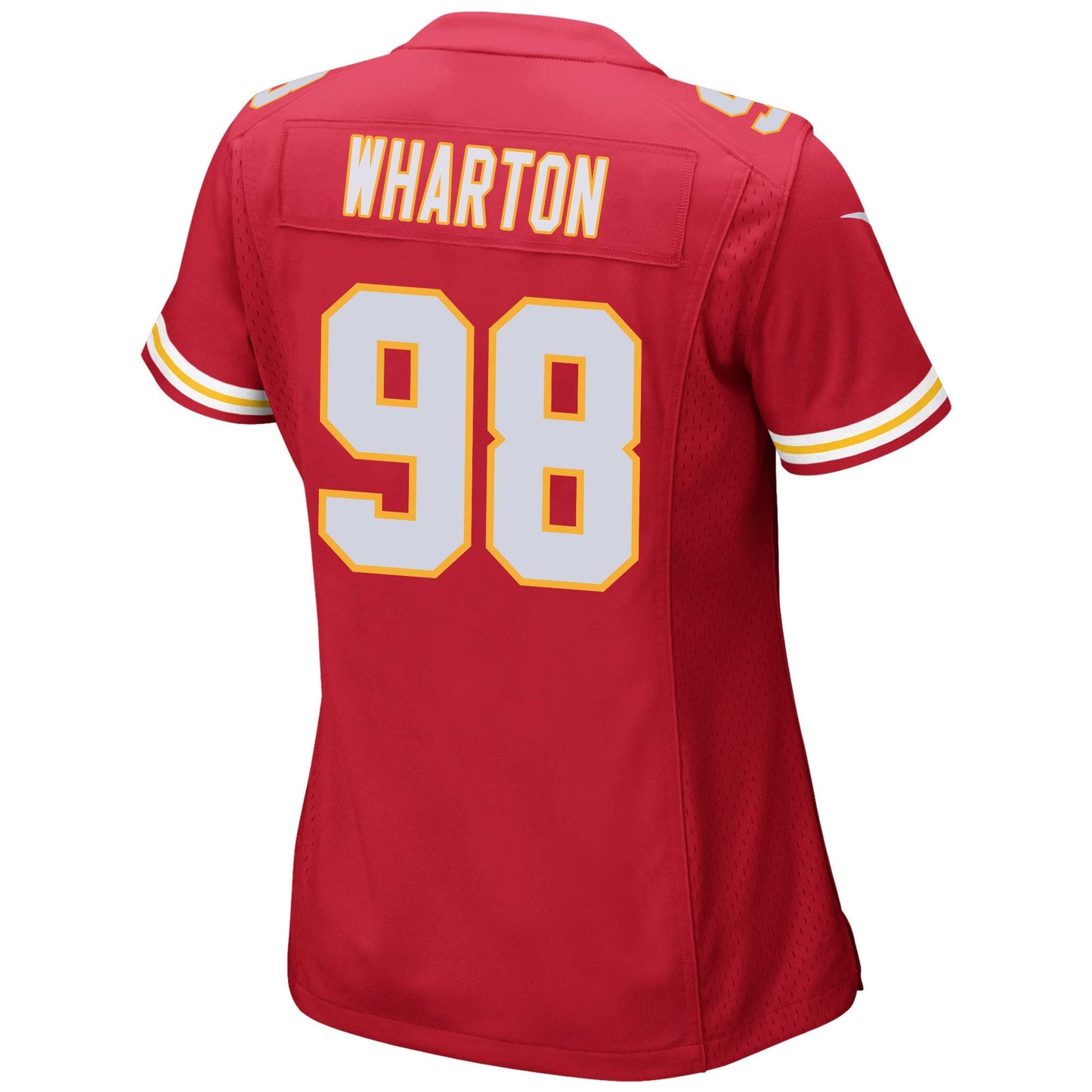 Tershawn Wharton 98 Kansas City Chiefs Super Bowl LVIII Champions 4 Stars Patch Game Jersey – Red JS9240