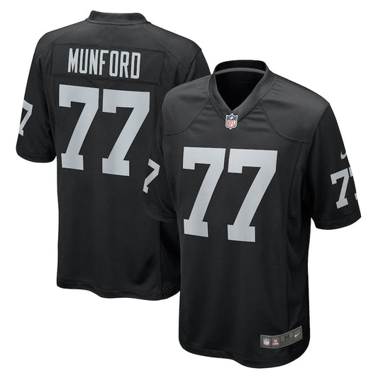 Thayer Munford Jr. 77 Las Vegas Raiders Team Game Jersey – Black JS6572
