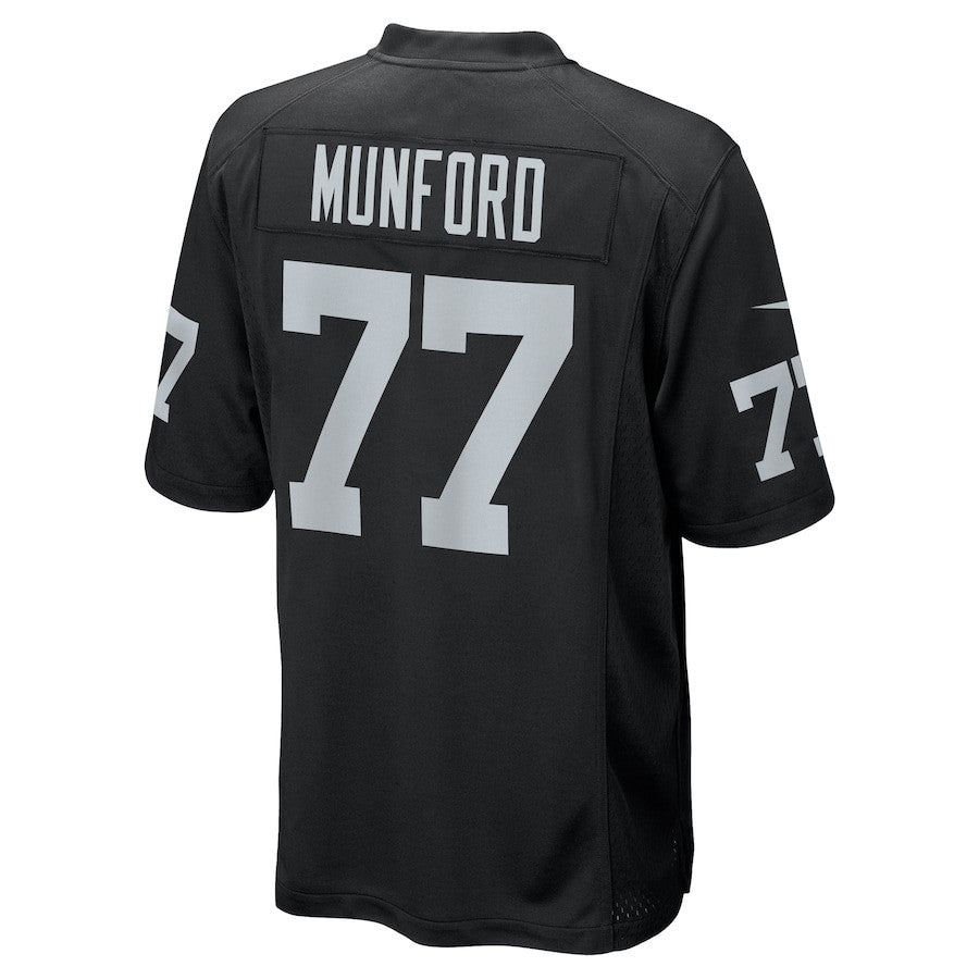 Thayer Munford Jr. 77 Las Vegas Raiders Team Game Jersey – Black JS6572