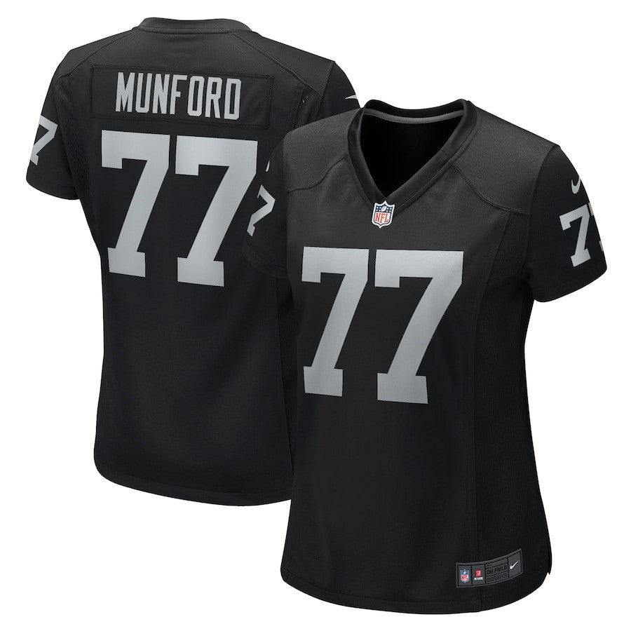 Thayer Munford Jr. 77 Las Vegas Raiders Team Game Jersey – Black JS5061