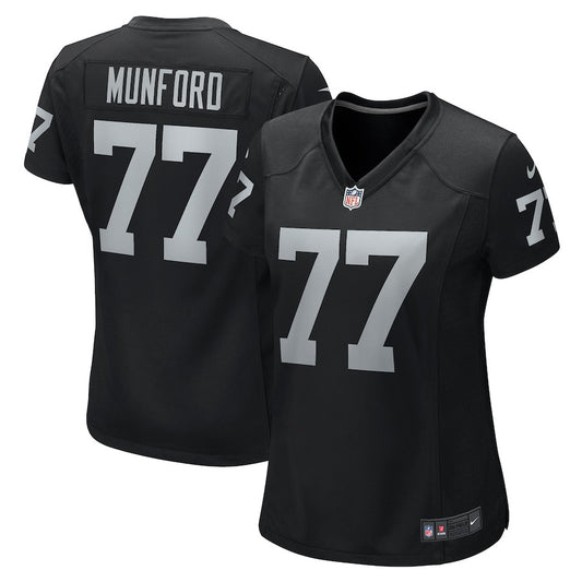 Thayer Munford Jr. 77 Las Vegas Raiders Team Game Jersey – Black JS5061
