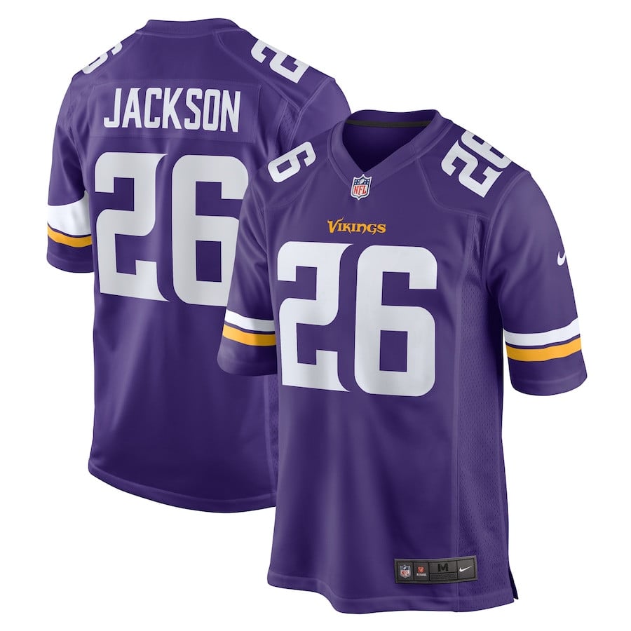 Theo Jackson 26 Minnesota Vikings Game Jersey – Purple JS8254
