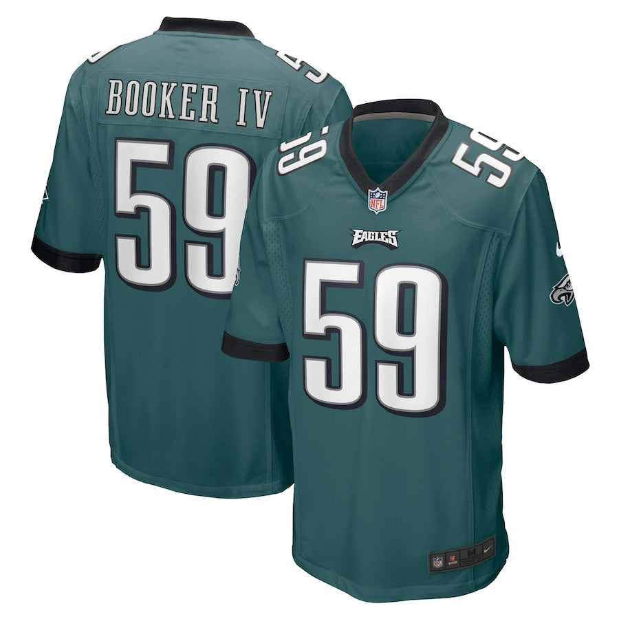 Thomas Booker IV 59 Philadelphia Eagles Game Jersey – Midnight Green JS6400