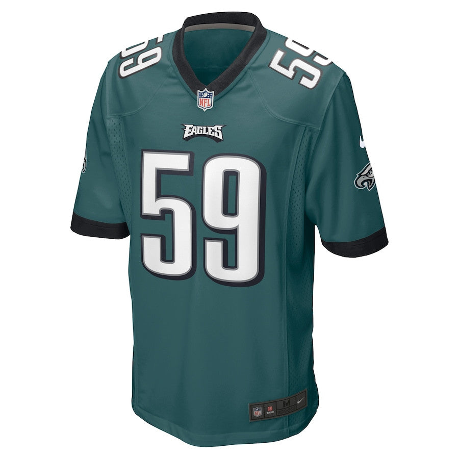 Thomas Booker IV 59 Philadelphia Eagles Game Jersey – Midnight Green JS6400