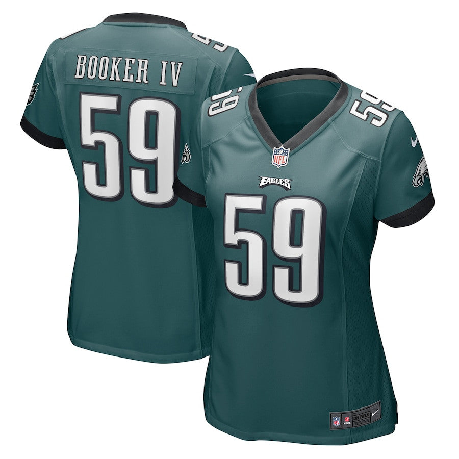 Thomas Booker IV 59 Philadelphia Eagles Game Jersey – Midnight Green JS6335
