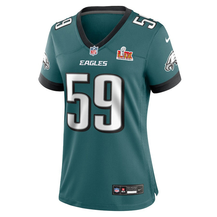 Thomas Booker IV #59 Philadelphia Eagles Super Bowl LIX Jersey – Midnight Green JS7431