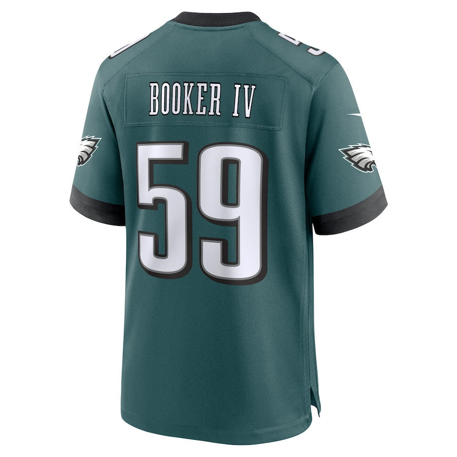 Thomas Booker IV #59 Philadelphia Eagles Super Bowl LIX Jersey – Midnight Green JS2309