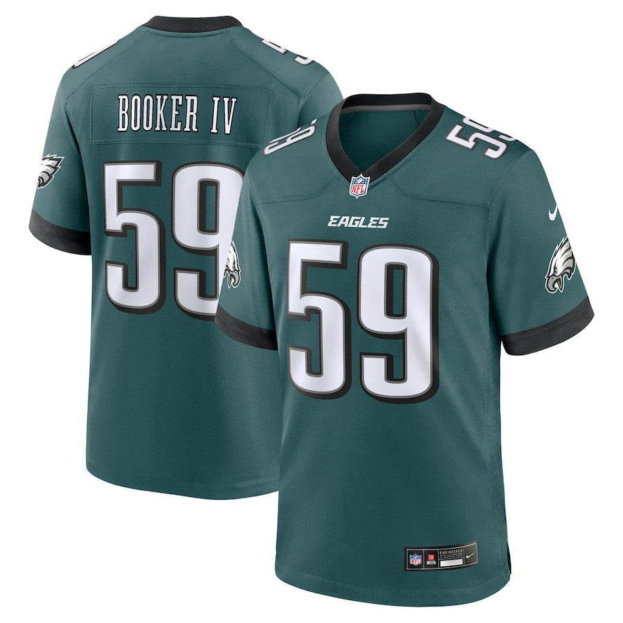 Thomas Booker IV 59 Philadelphia Eagles Team Game Jersey – Midnight Green JS3525