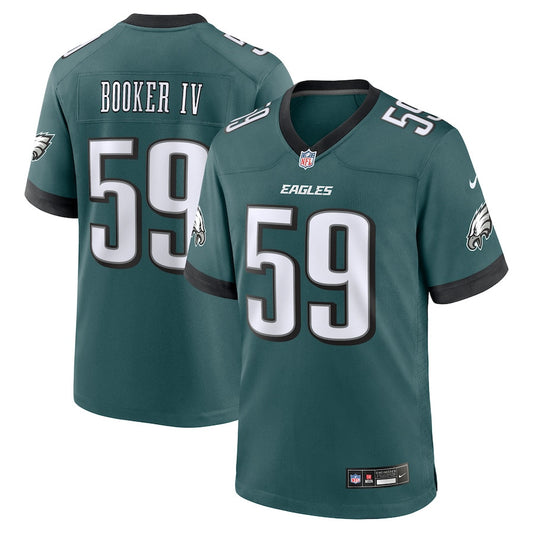 Thomas Booker IV 59 Philadelphia Eagles Team Game Jersey – Midnight Green JS3525