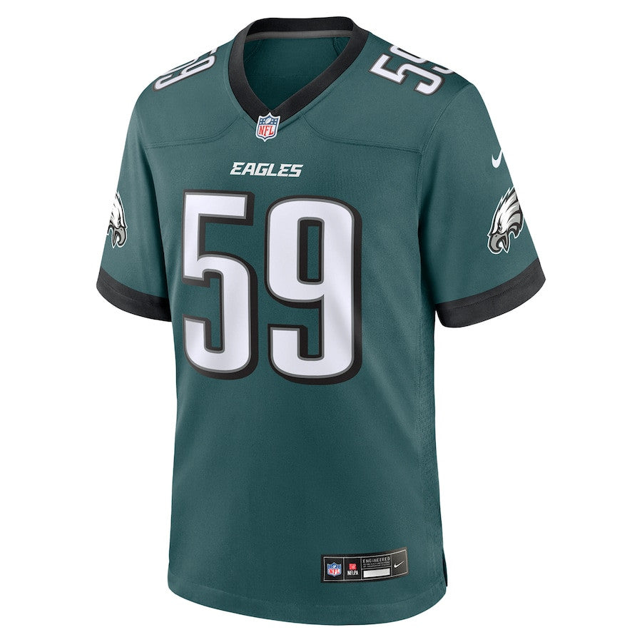 Thomas Booker IV 59 Philadelphia Eagles Team Game Jersey – Midnight Green JS3525