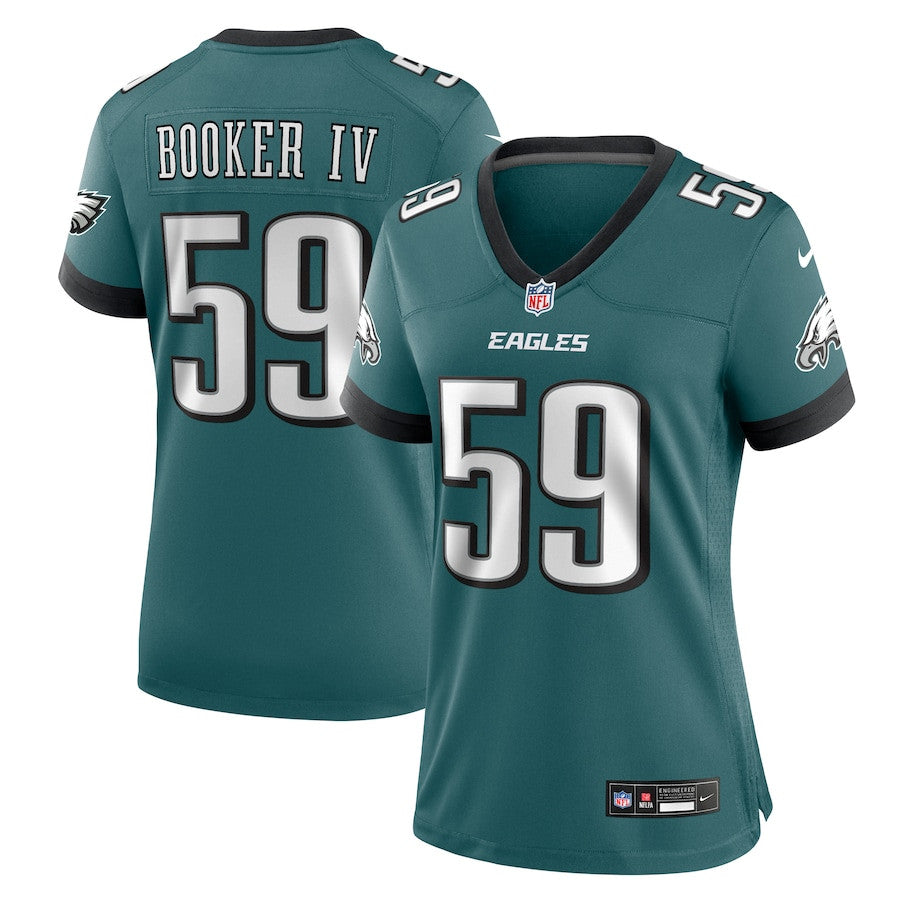 Thomas Booker IV 59 Philadelphia Eagles Team Game Jersey – Midnight Green JS6889