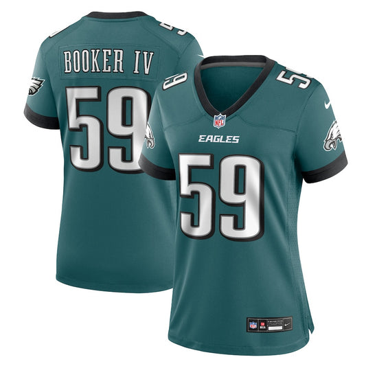 Thomas Booker IV 59 Philadelphia Eagles Team Game Jersey – Midnight Green JS6889