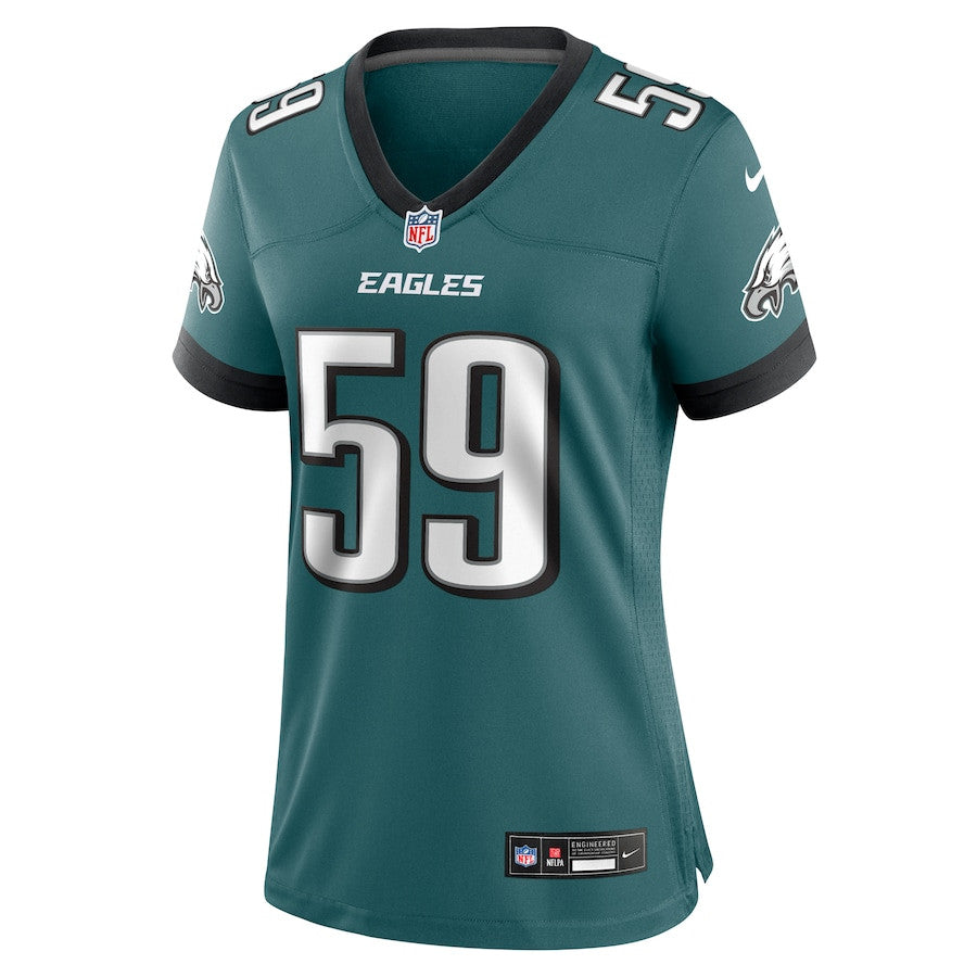 Thomas Booker IV 59 Philadelphia Eagles Team Game Jersey – Midnight Green JS6889