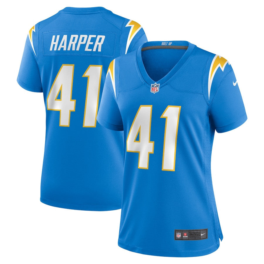 Thomas Harper 41 Los Angeles Chargers Game Jersey – Powder Blue JS4931