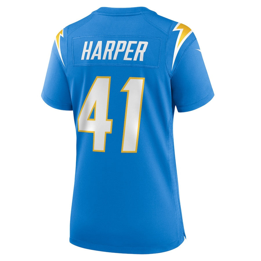 Thomas Harper 41 Los Angeles Chargers Game Jersey – Powder Blue JS4931