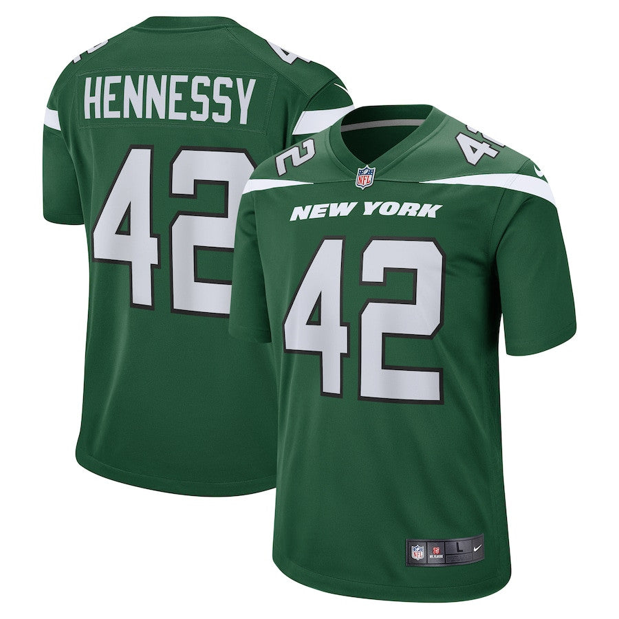 Thomas Hennessy 42 New York Jets Game Jersey – Gotham Green JS4102