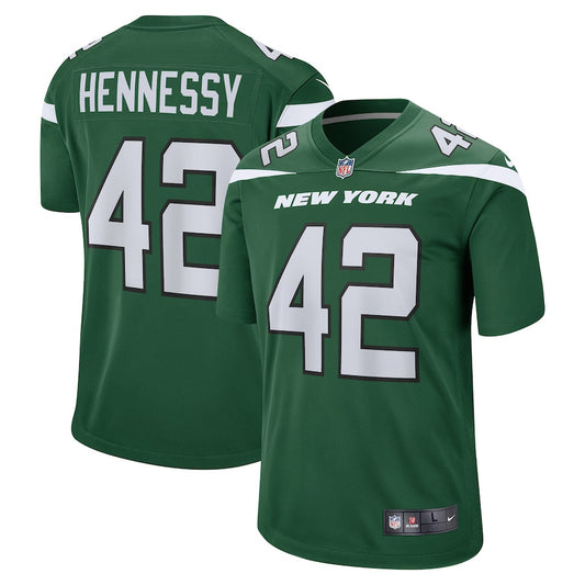 Thomas Hennessy 42 New York Jets Game Jersey – Gotham Green JS4102