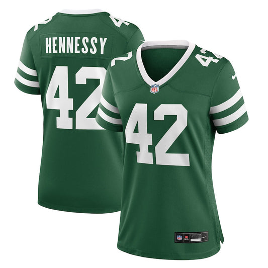Thomas Hennessy 42 New York Jets Team Game Jersey – Legacy Green JS4838