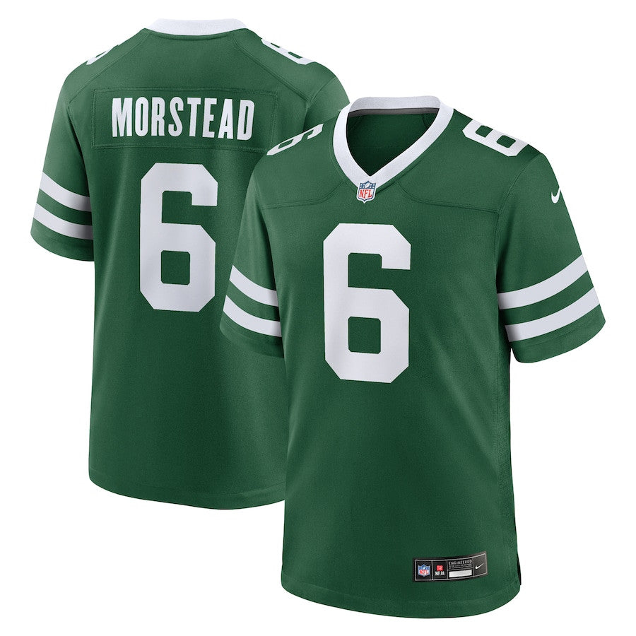 Thomas Morstead 6 New York Jets Team Game Jersey – Legacy Green JS6871