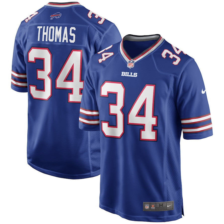 Thurman Thomas 34 Buffalo Bills Game Retired Jersey – Royal JS3326