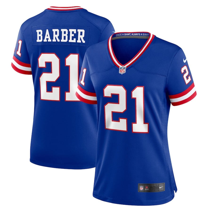 Tiki Barber 21 New York Giants Classic Retired Game Jersey – Royal JS8176