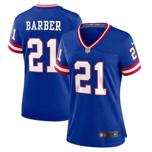 Tiki Barber 21 New York Giants Classic Retired Game Jersey – Royal JS8176