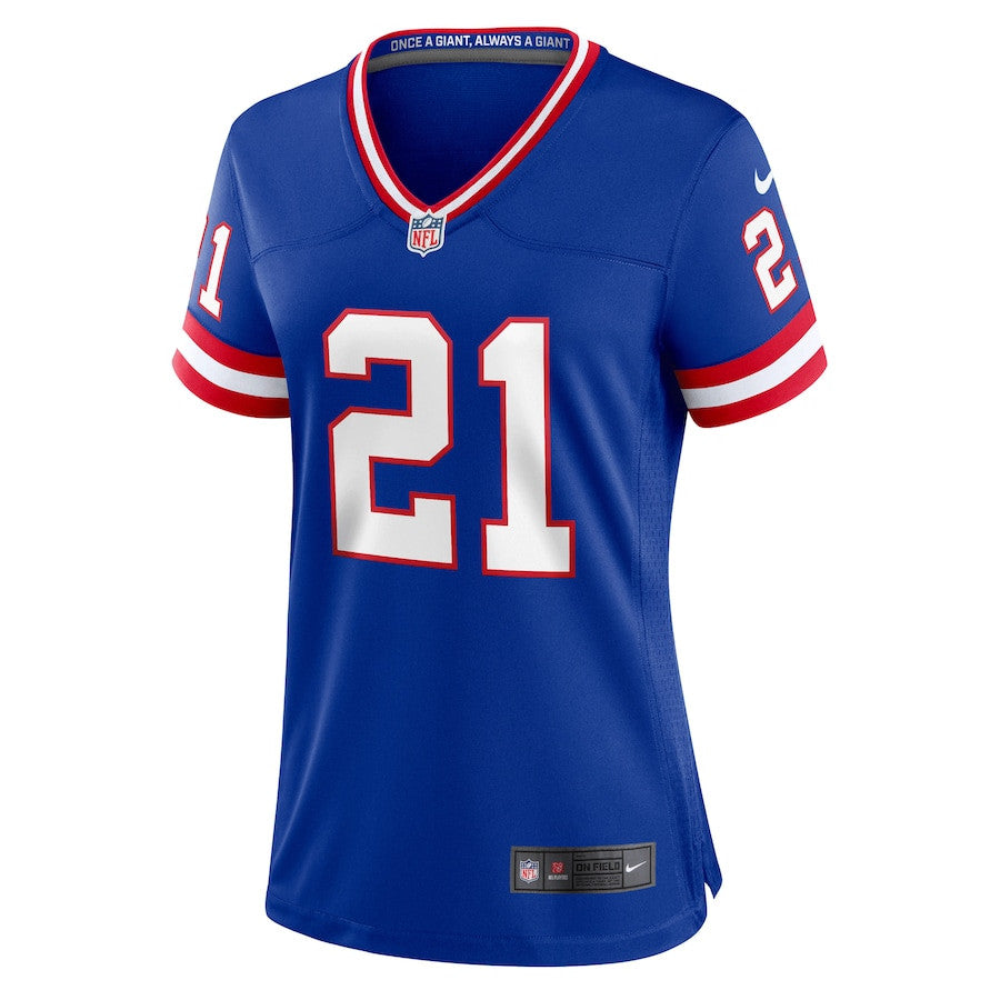 Tiki Barber 21 New York Giants Classic Retired Game Jersey – Royal JS8176
