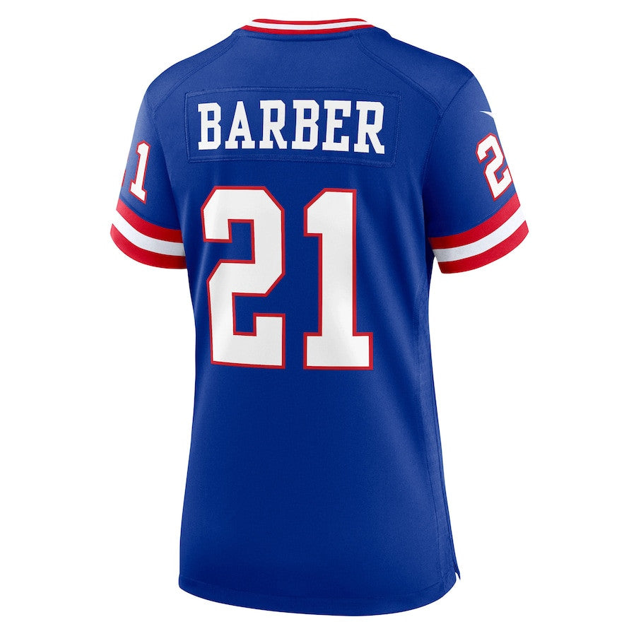 Tiki Barber 21 New York Giants Classic Retired Game Jersey – Royal JS8176
