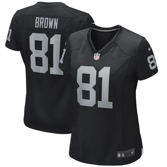 Tim Brown 81 Las Vegas Raiders Game Retired Jersey – Black JS4799