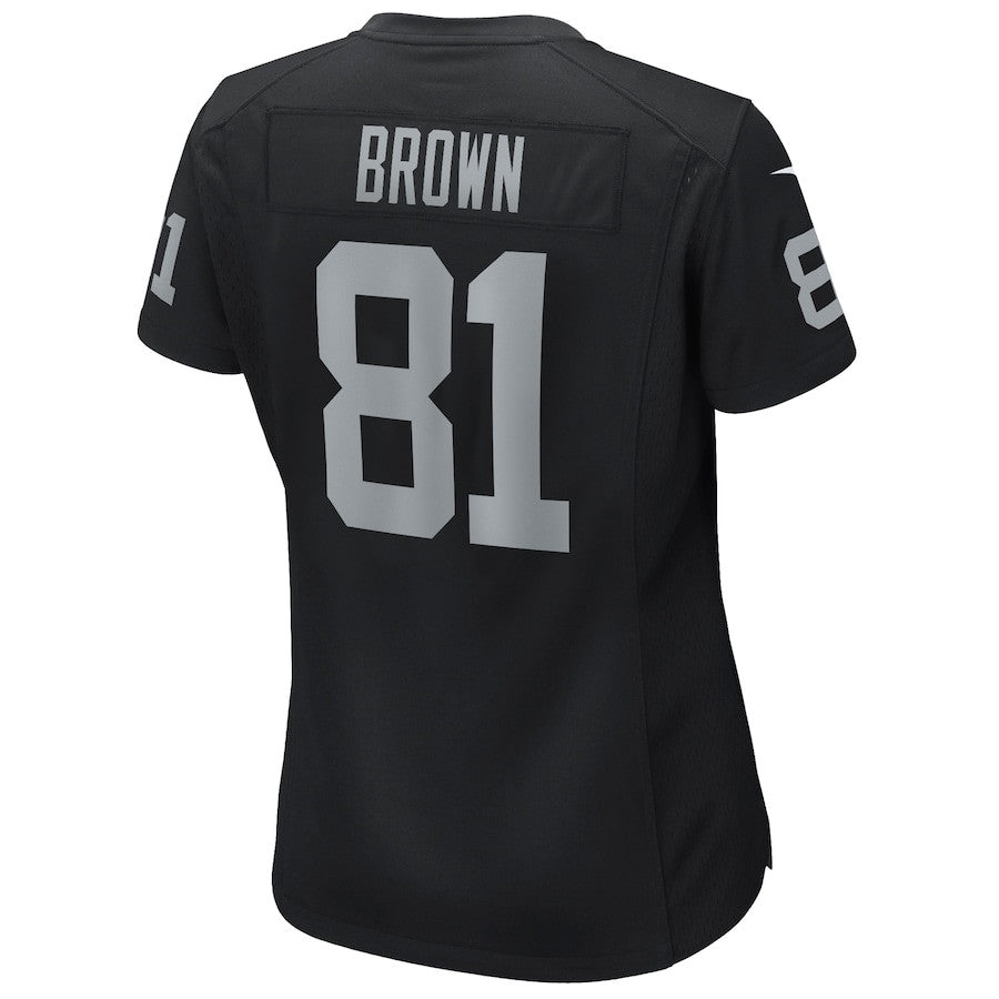 Tim Brown 81 Las Vegas Raiders Game Retired Jersey – Black JS4799