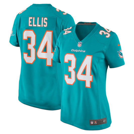 Tino Ellis 34 Miami Dolphins Home Game Jersey – Aqua JS4840