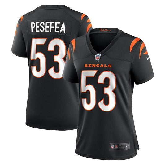 TJ Pesefea 53 Cincinnati Bengals Team Game Jersey – Black JS1497