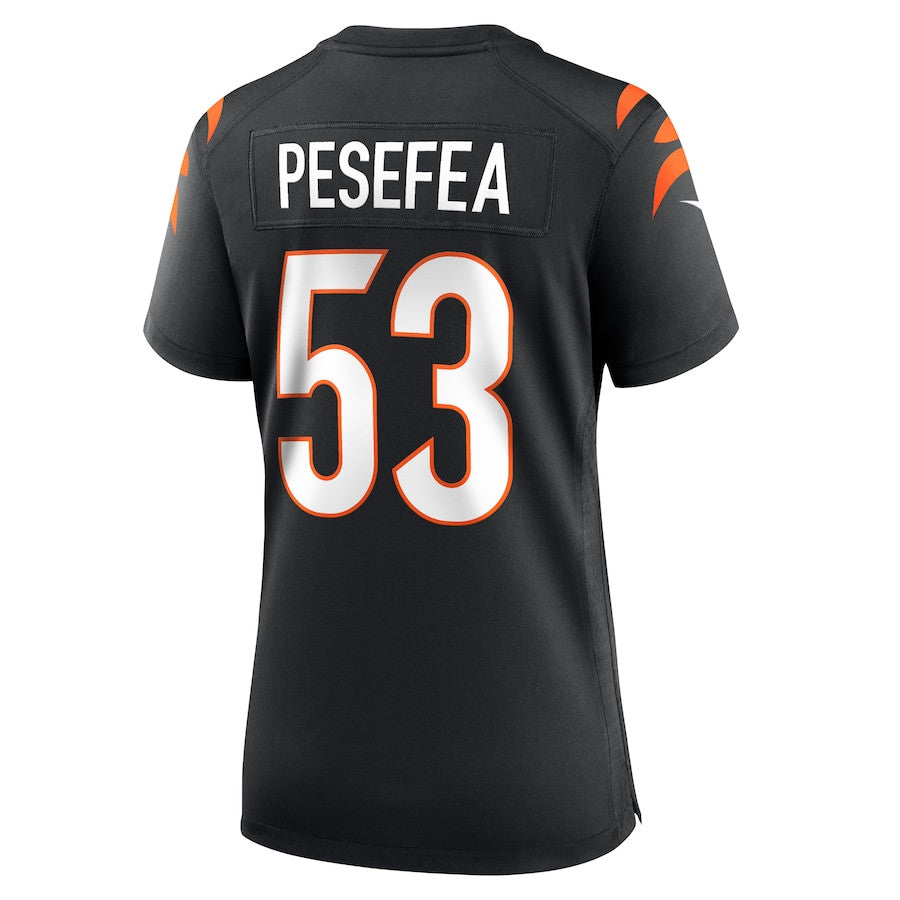 TJ Pesefea 53 Cincinnati Bengals Team Game Jersey – Black JS1497