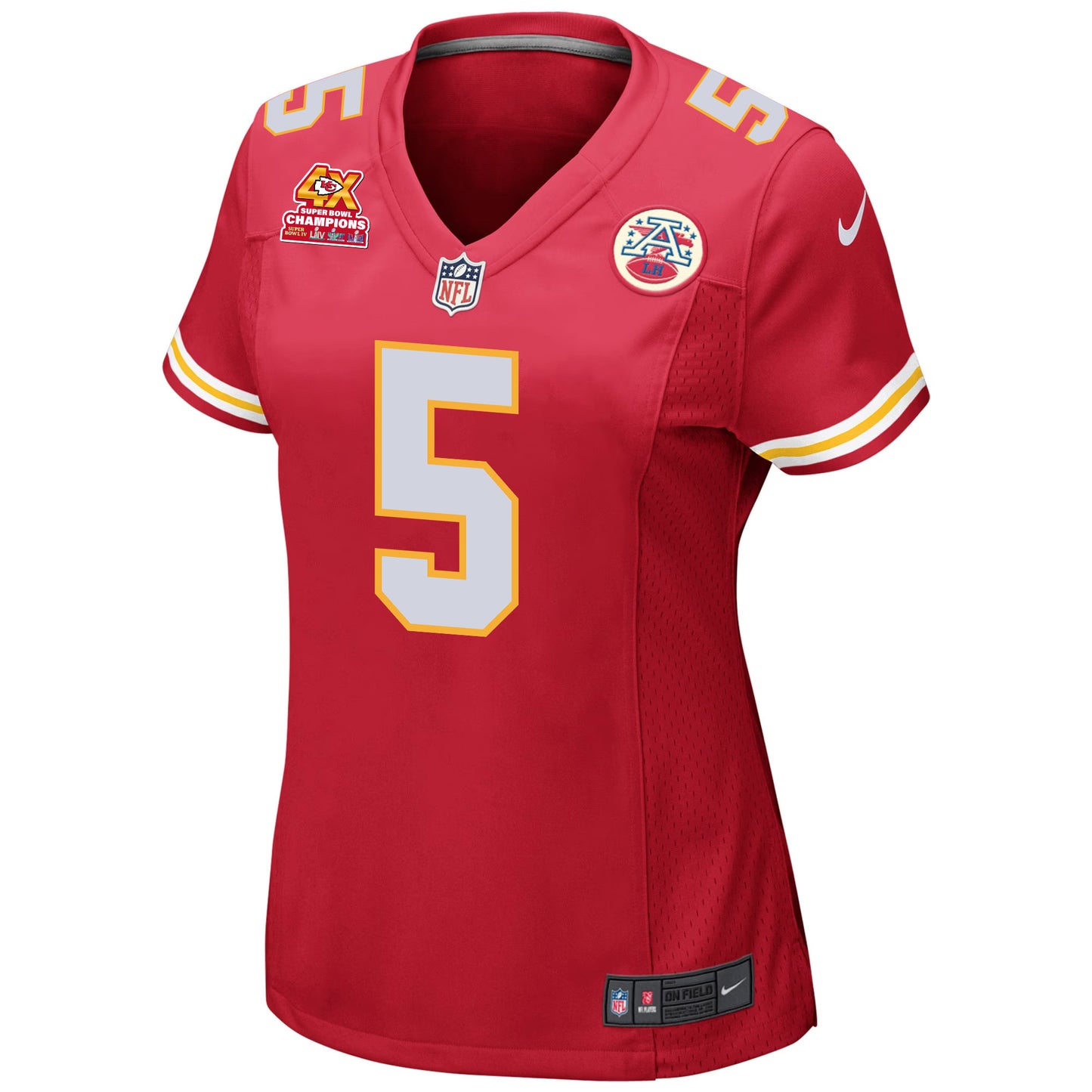 Tommy Townsend 5 Kansas City Chiefs Super Bowl LVIII Champions 4X Game Jersey – Red JS8764