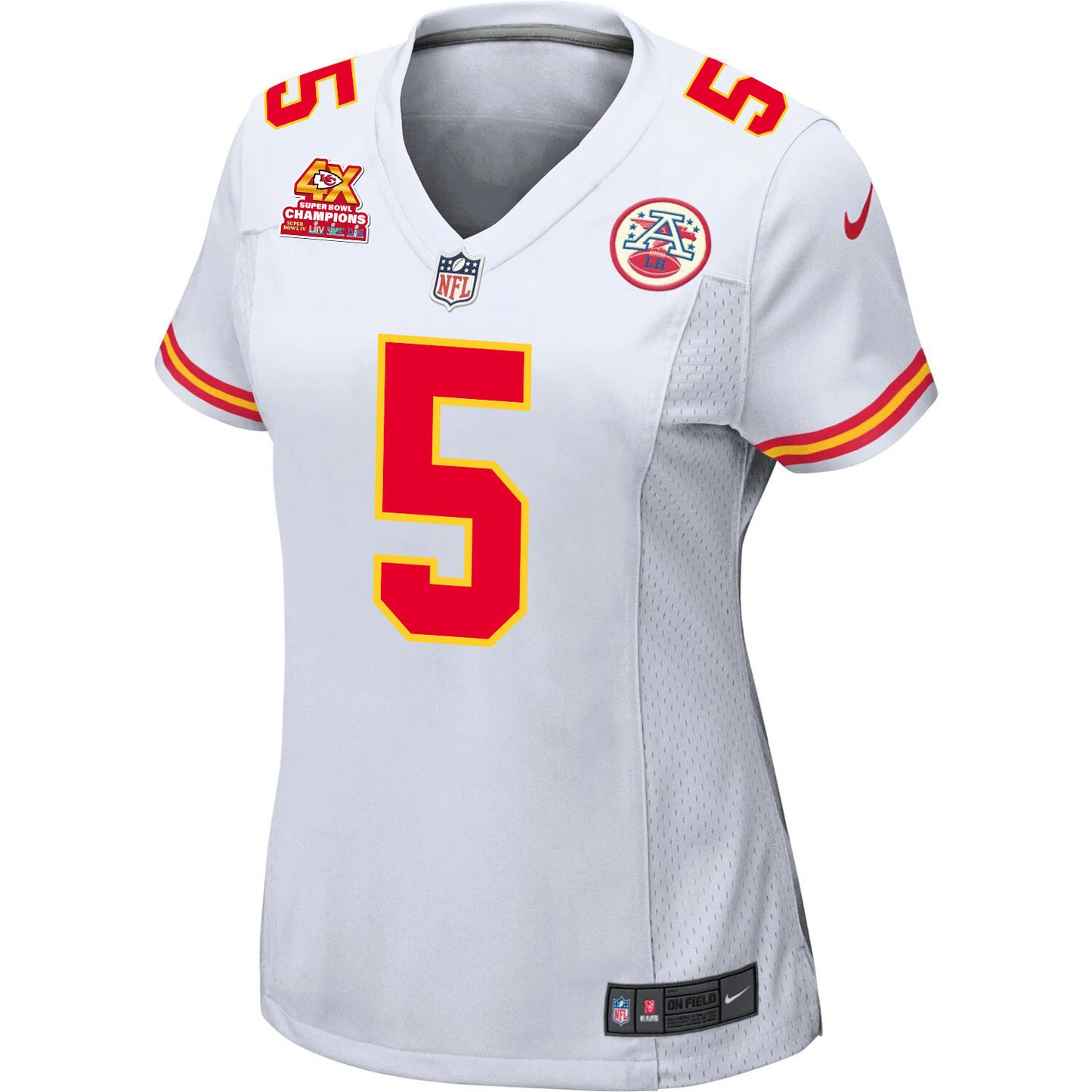 Tommy Townsend 5 Kansas City Chiefs Super Bowl LVIII Champions 4X Game Jersey – White JS4483