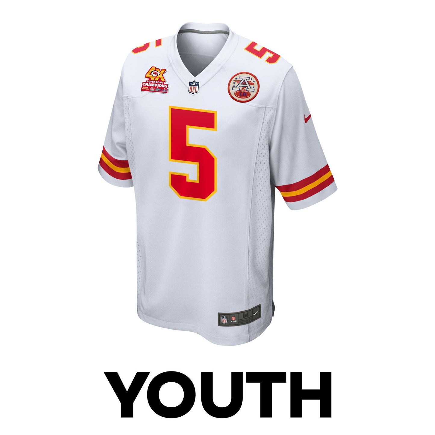 Tommy Townsend 5 Kansas City Chiefs Super Bowl LVIII Champions 4X Game Jersey – White JS2859