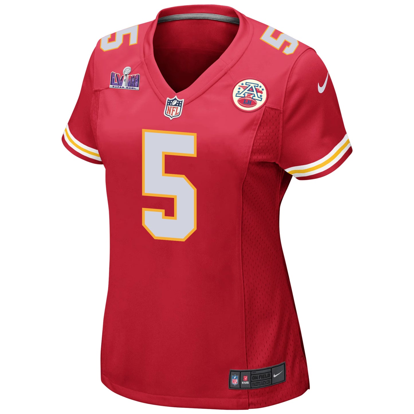 Tommy Townsend 5 Kansas City Chiefs Super Bowl LVIII Patch Game Jersey – Red JS5476