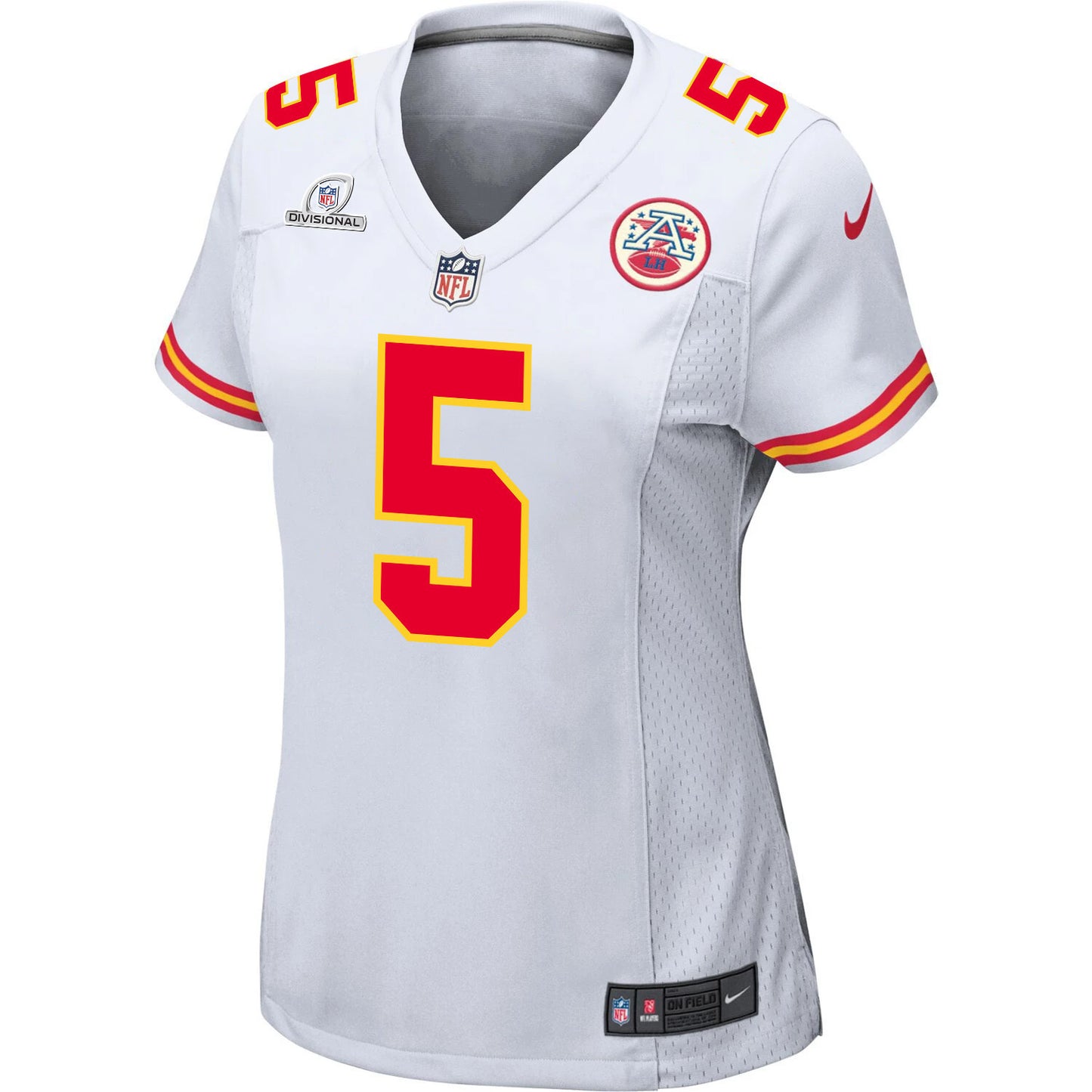 Tommy Townsend 5 Kansas City Chiefs Super Bowl LVIII Patch Game Jersey – White JS4439