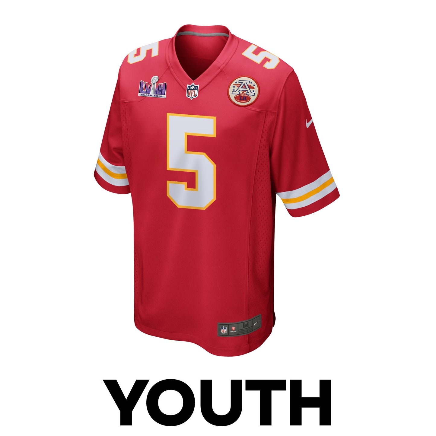 Tommy Townsend 5 Kansas City Chiefs Super Bowl LVIII Patch Game Jersey – Red JS2389