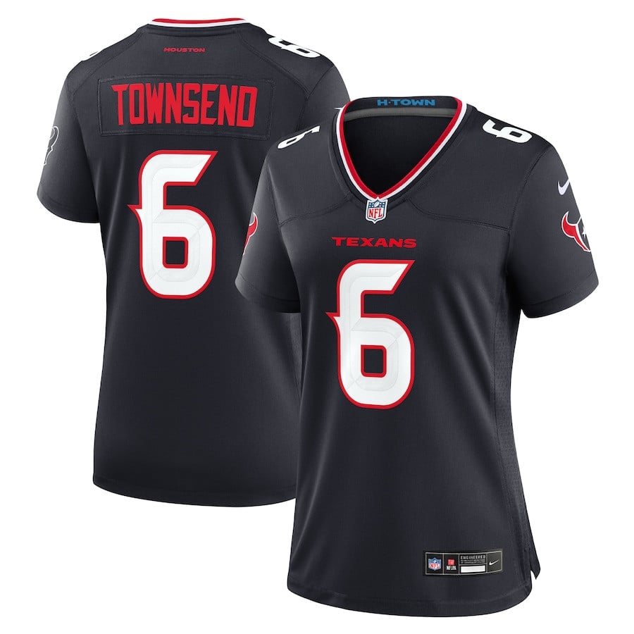 Tommy Townsend 6 Houston Texans Team Game Jersey – Navy JS5834