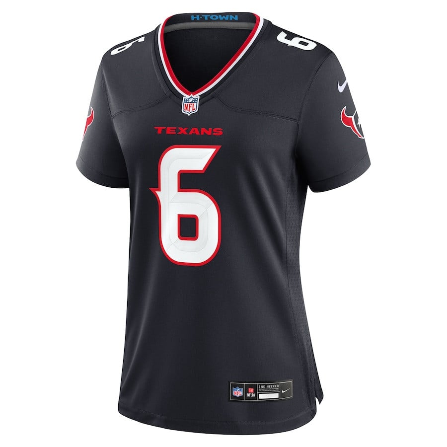 Tommy Townsend 6 Houston Texans Team Game Jersey – Navy JS5834