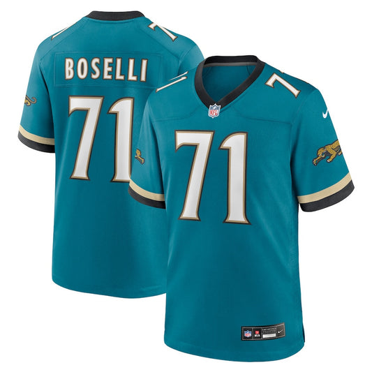 Tony Boselli 71 Jacksonville Jaguars Prowler Throwback Player Game Jersey – Teal JS8767