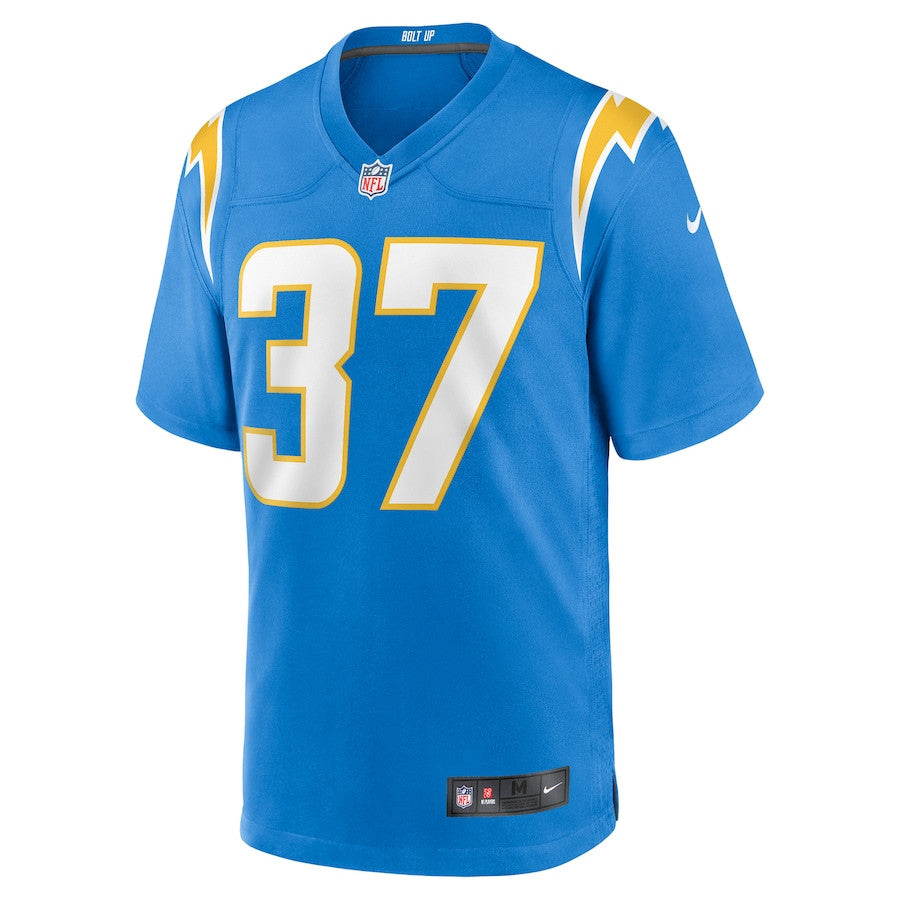 Tony Jefferson 37 Los Angeles Chargers Team Game Jersey – Powder Blue JS6775