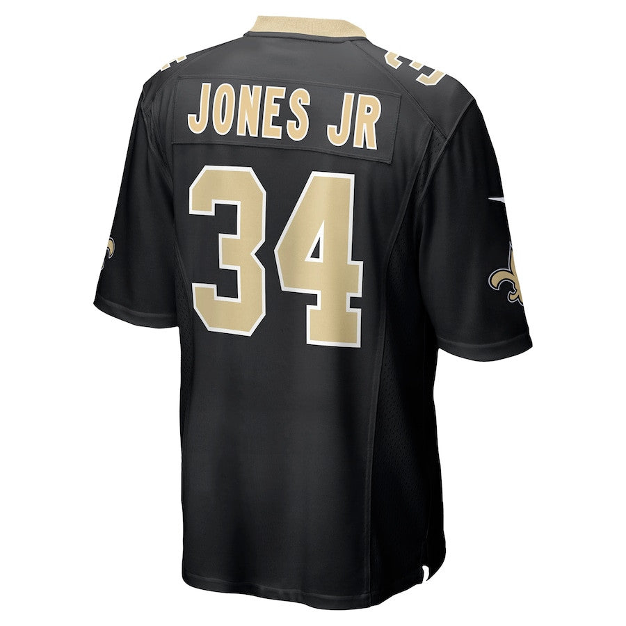 Tony Jones Jr. 34 New Orleans Saints Game Jersey – Black JS9064