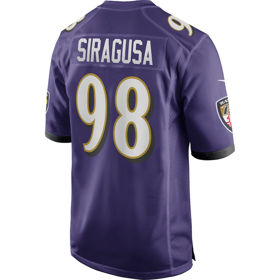 Tony Siragusa 98 Baltimore Ravens Game Retired Player Jersey – Purple JS6826
