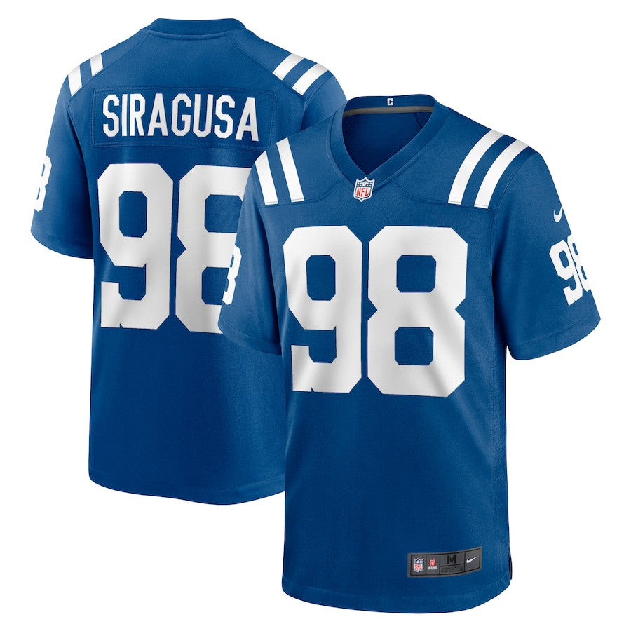 Tony Siragusa 98 Indianapolis Colts Game Retired Player Jersey – Royal JS1256