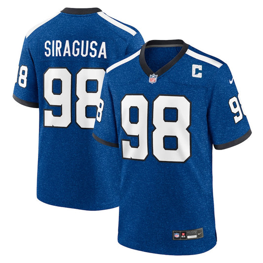 Tony Siragusa 98 Indianapolis Colts Indiana Nights Alternate Game Jersey – Royal JS4639