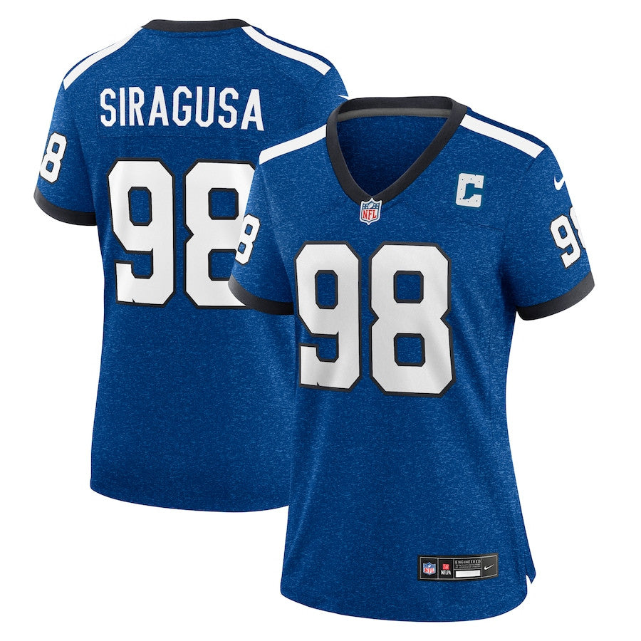 Tony Siragusa 98 Indianapolis Colts Indiana Nights Alternate Game Jersey – Royal JS2889