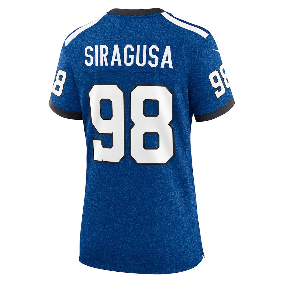 Tony Siragusa 98 Indianapolis Colts Indiana Nights Alternate Game Jersey – Royal JS2889